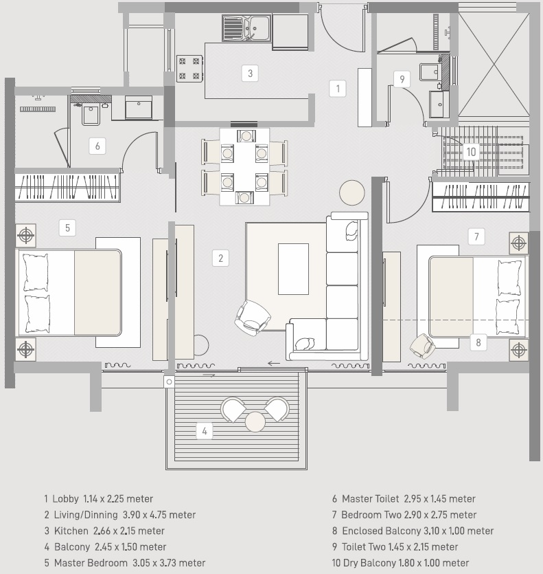 2 BHK 642 Sq. Ft. Apartment in Kasturi Apostrophe Hinjawadi