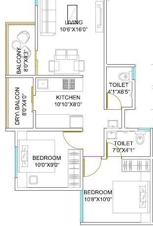 Other, kesar-kingston 2 Bedroom 590 Sq.Ft. Apartment In Moshi Pune 7267981