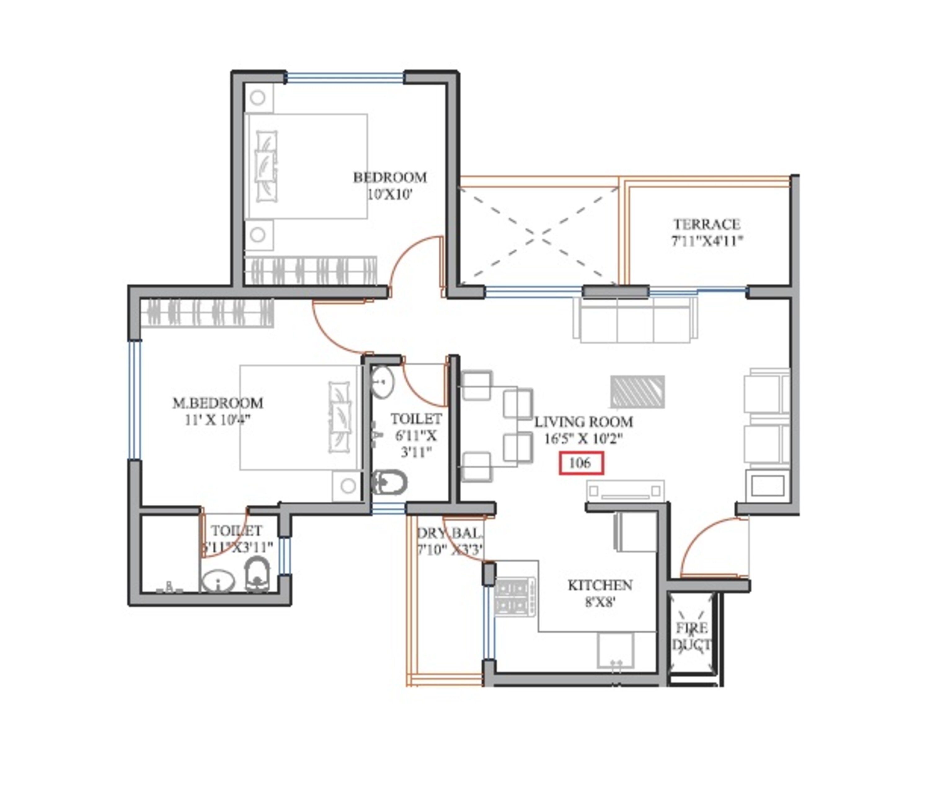 kesar valley phase ii apartment 2 bhk 462sqft 20235807125829