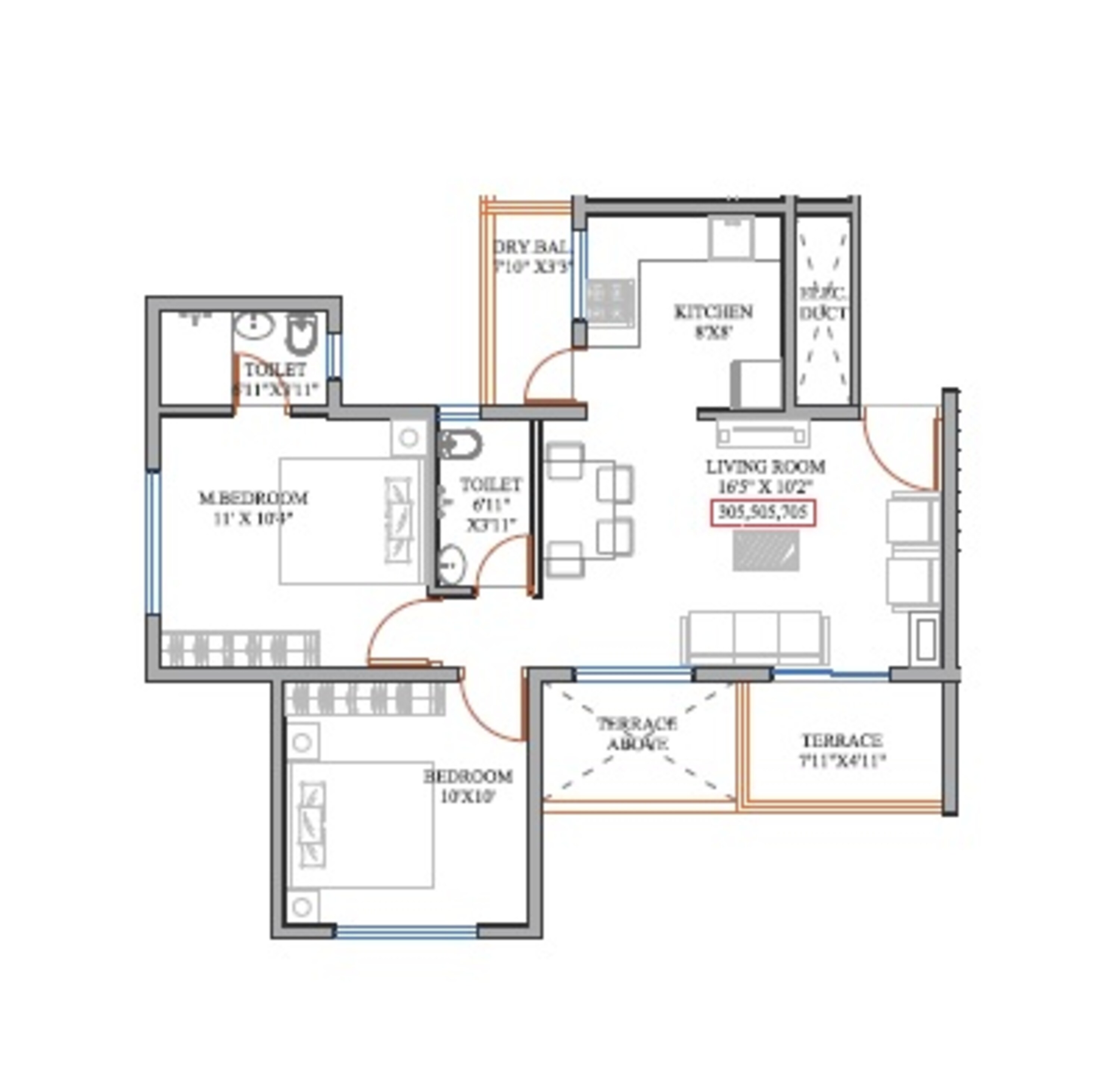 kesar valley phase ii apartment 2 bhk 529sqft 20235907125905