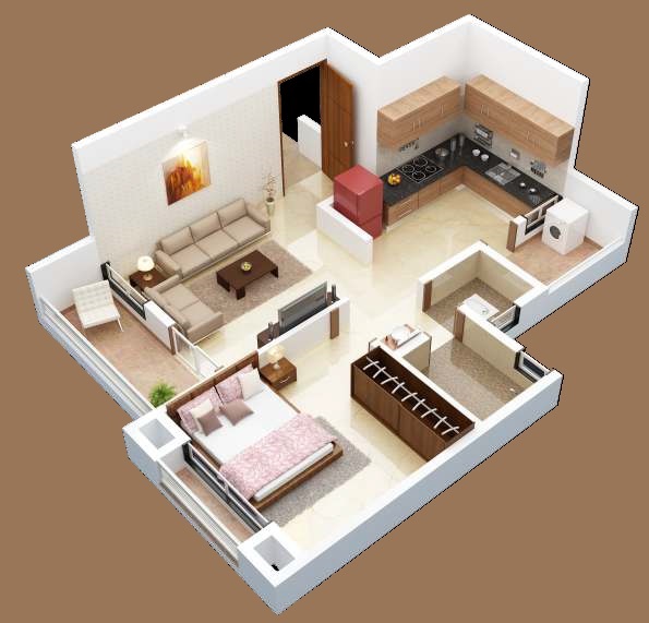 1 BHK 377 Sq. Ft. Apartment in Khamkar Garden