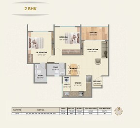 2 BHK 681 Sq. Ft. Apartment in Khiwasara Nakshtra