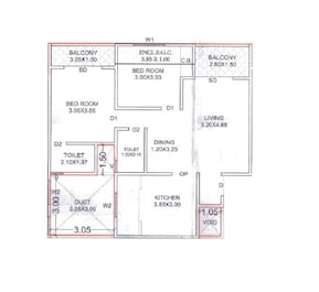 2 BHK 774 Sq. Ft. Apartment in Khushi Akshat