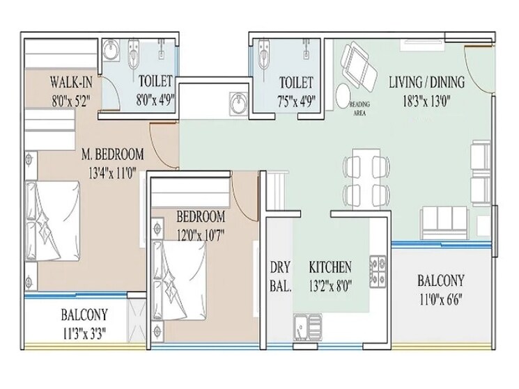 Other, kimaya-one 2 Bedroom 943 Sq.Ft. Apartment In Balewadi Pune 9367085