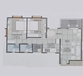 2 BHK 785 Sq. Ft. Apartment in Kodre Blossom Park