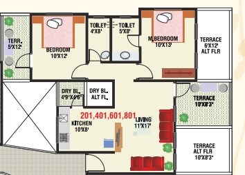 2 BHK 1425 Sq. Ft. Apartment