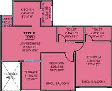  2 BHK Apartment at Kohinoor Coral Phase 3, Hinjewadi – for Sale