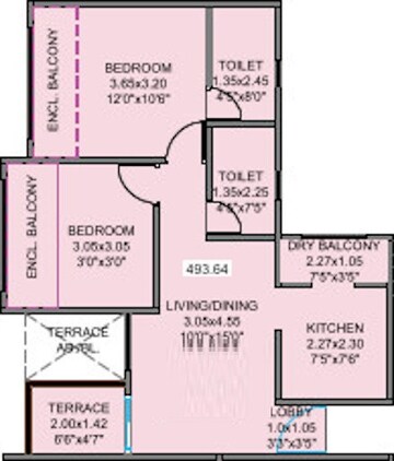  2 BHK Apartment at Kohinoor Coral Phase 3, Hinjewadi – for Rent