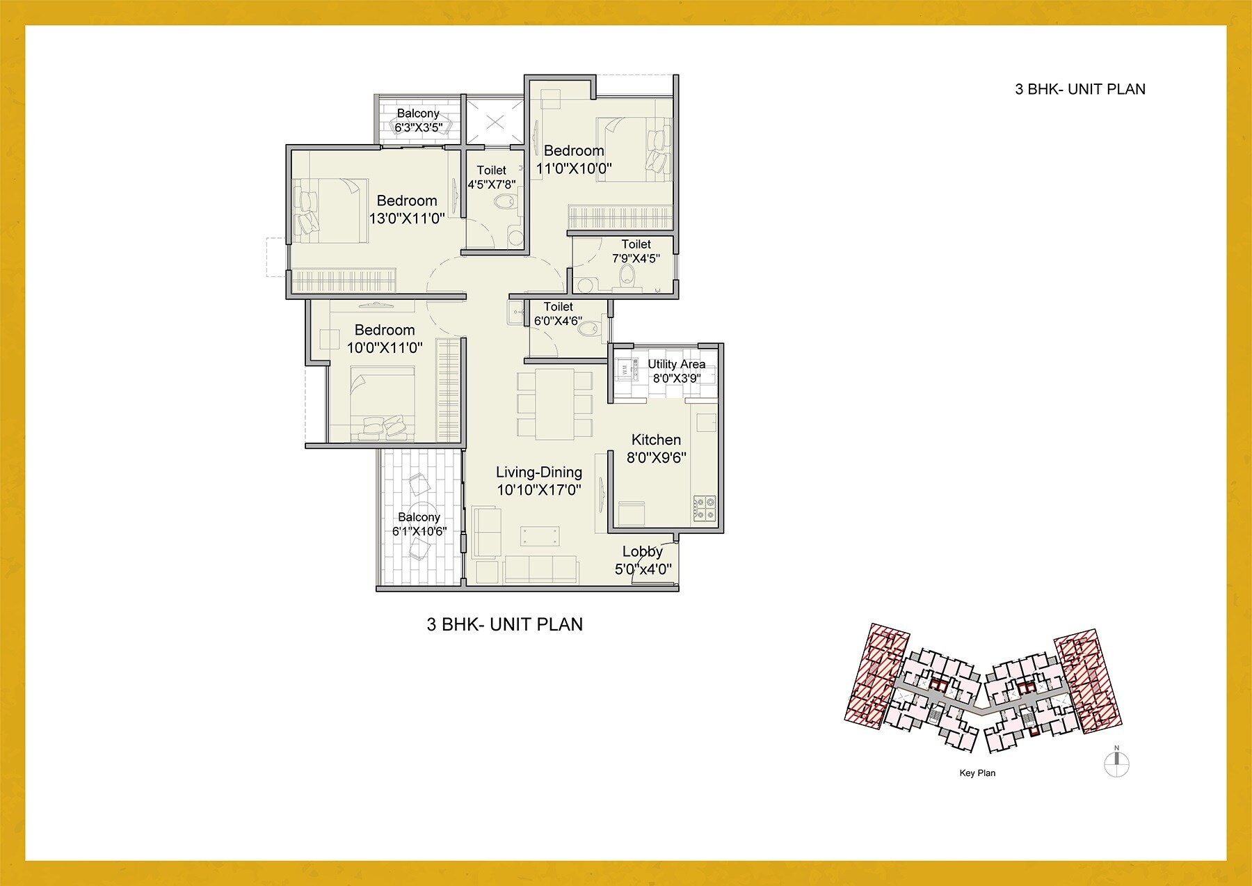 Other, kohinoor-courtyard-one 3 Bedroom 1250 Sq.Ft. Apartment In Wakad Pune 6367975