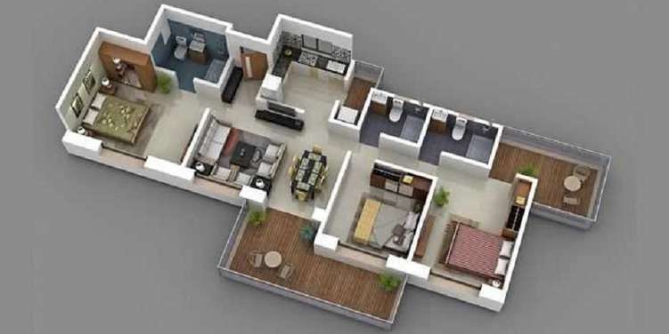 kohinoor grandeur apartment 3 bhk 1641sqft 20200029160013
