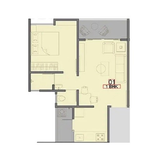 Other, kohinoor-group-abhimaan 1 Bedroom 447 Sq.Ft. Apartment In Shirgaon Pune 7313845