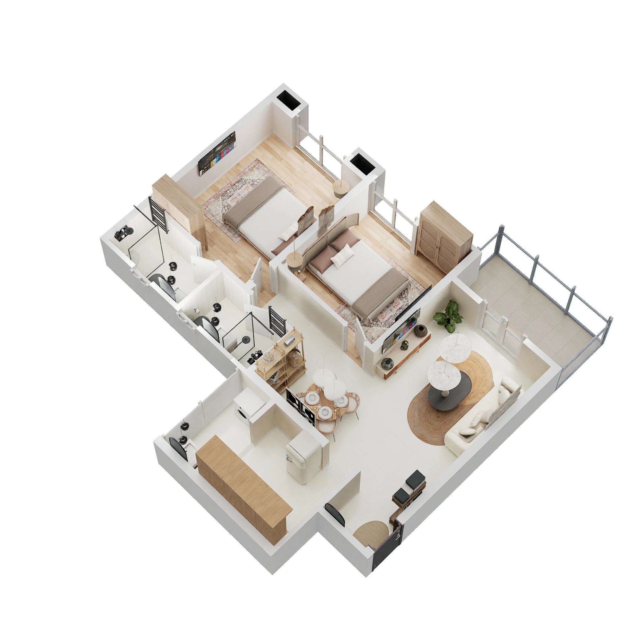 2 BHK 767 Sq. Ft. Apartment