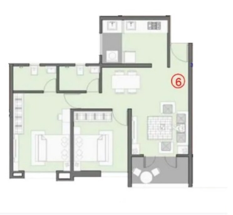 Other, kohinoor-riverdale 2 Bedroom 767 Sq.Ft. Apartment In Kharadi Pune 8684286