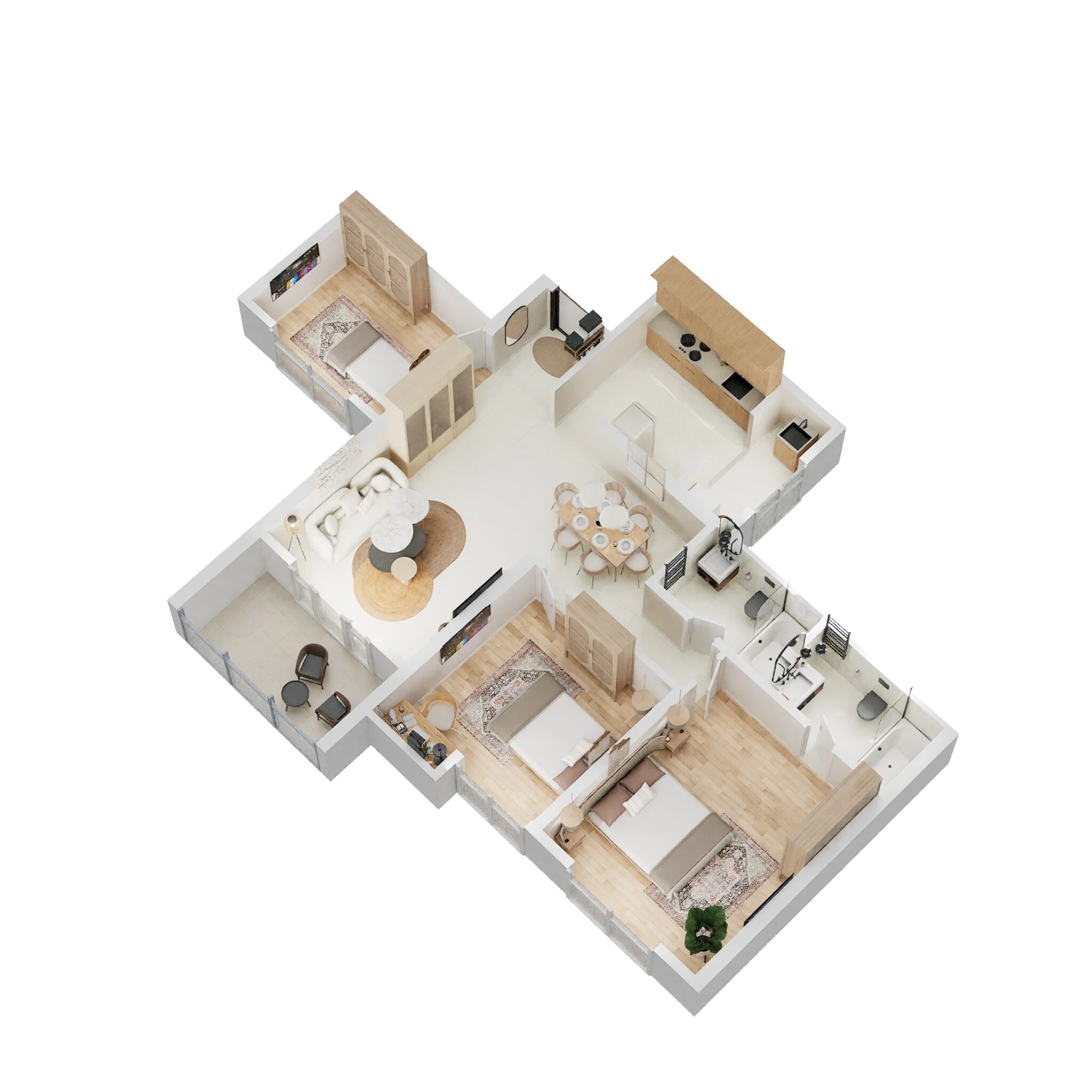 3 BHK 989 Sq. Ft. Apartment