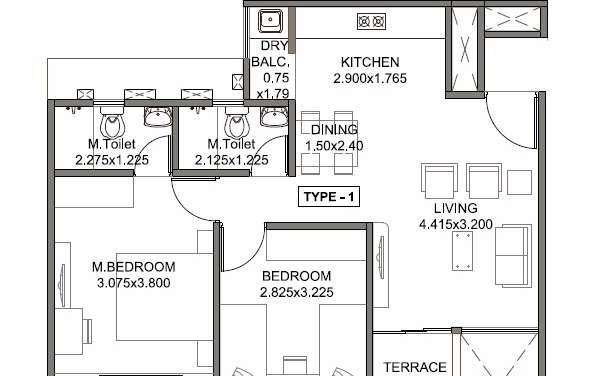 kohinoor tinsel county apartment 2 bhk 506sqft 20214506164545