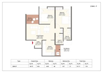 2 BHK Apartment For Resale in Kohinoor Uptown Avenue Punawale Pune  7000983