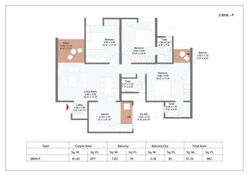  3 BHK Apartment at Kohinoor Uptown Avenue, Punawale – for Sale