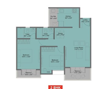  2 BHK Apartment at Kohinoor Viva City, Dhanori – for Sale