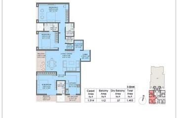  3 BHK Apartment at Kohinoor West View, Salisbury Park – for Sale