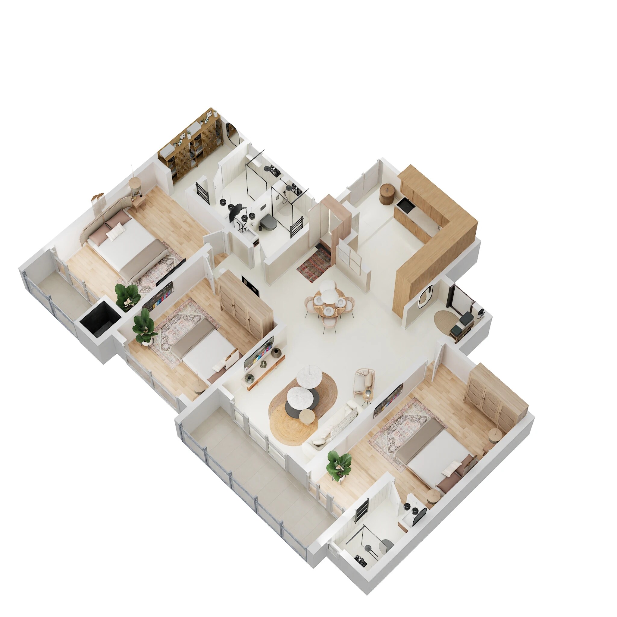 3 BHK 1324 Sq. Ft. Apartment