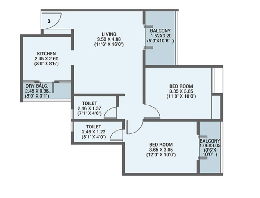  2 BHK Apartment at Kohinoor Zen Estate, Kharadi – for Rent