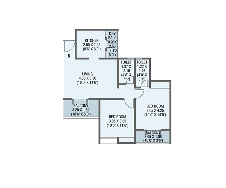  2 BHK Apartment at Kohinoor Zen Estate, Kharadi – for Rent