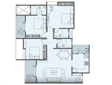  3 BHK Apartment at Kohinoor Zen Estate, Kharadi – for Sale