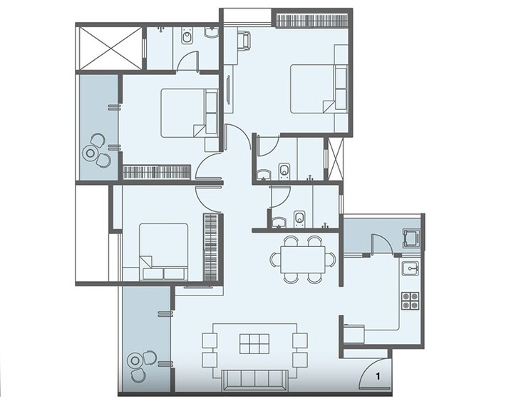 Other, kohinoor-zen-estate 3 Bedroom 1060 Sq.Ft. Apartment In Kharadi Pune 8786121
