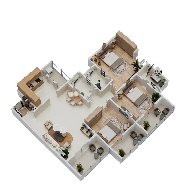 kohinoor zen estate apartment 3 bhk 1068sqft 20215801165840