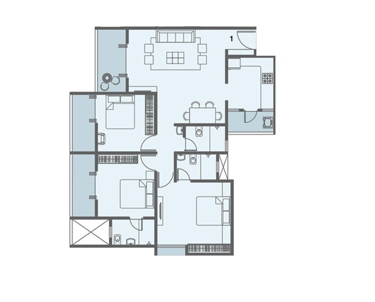 Other, kohinoor-zen-estate 3 Bedroom 1068 Sq.Ft. Apartment In Kharadi Pune 8730372