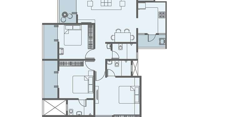 kohinoor zen estate apartment 3 bhk 1068sqft 20215801165840