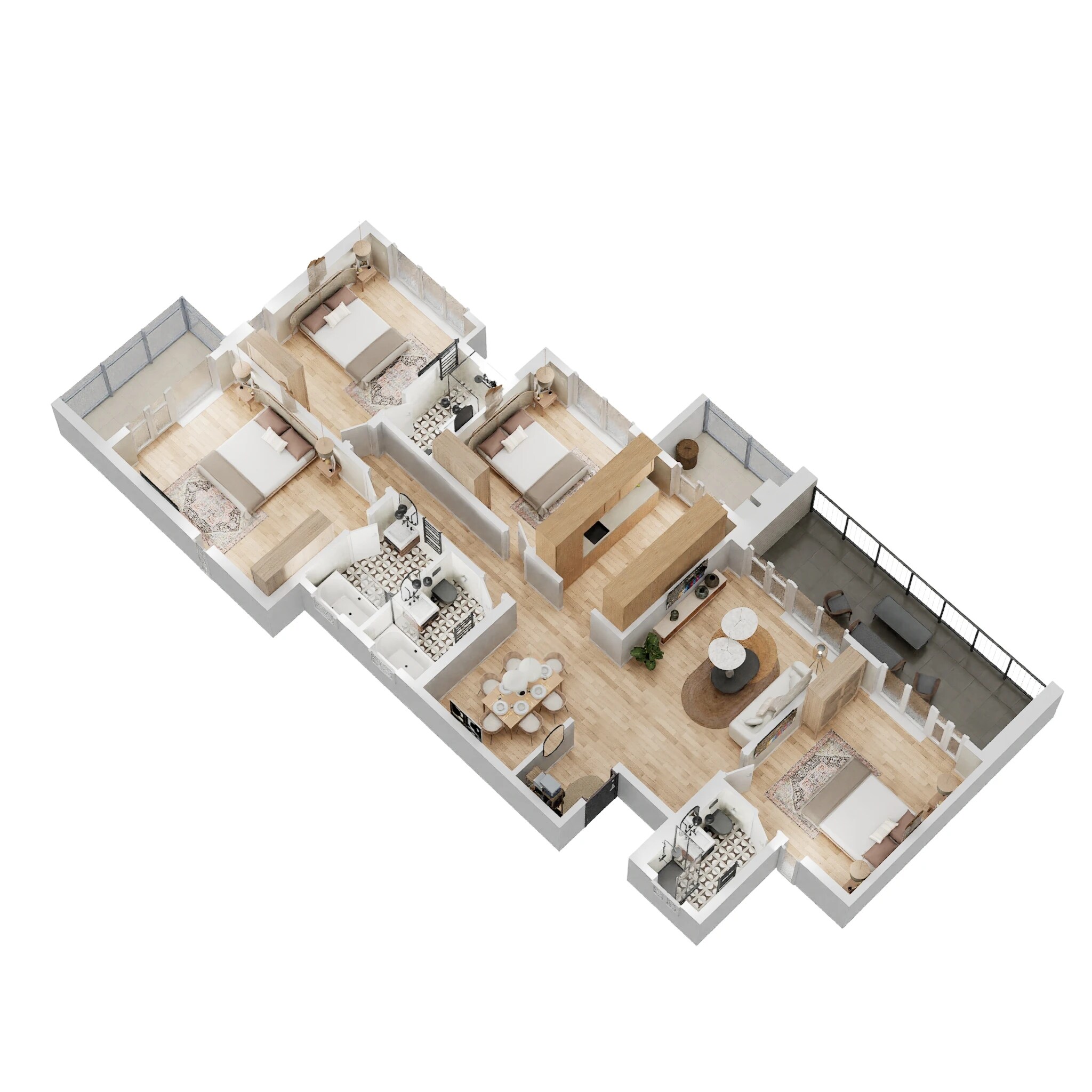 4 BHK 1695 Sq. Ft. Apartment