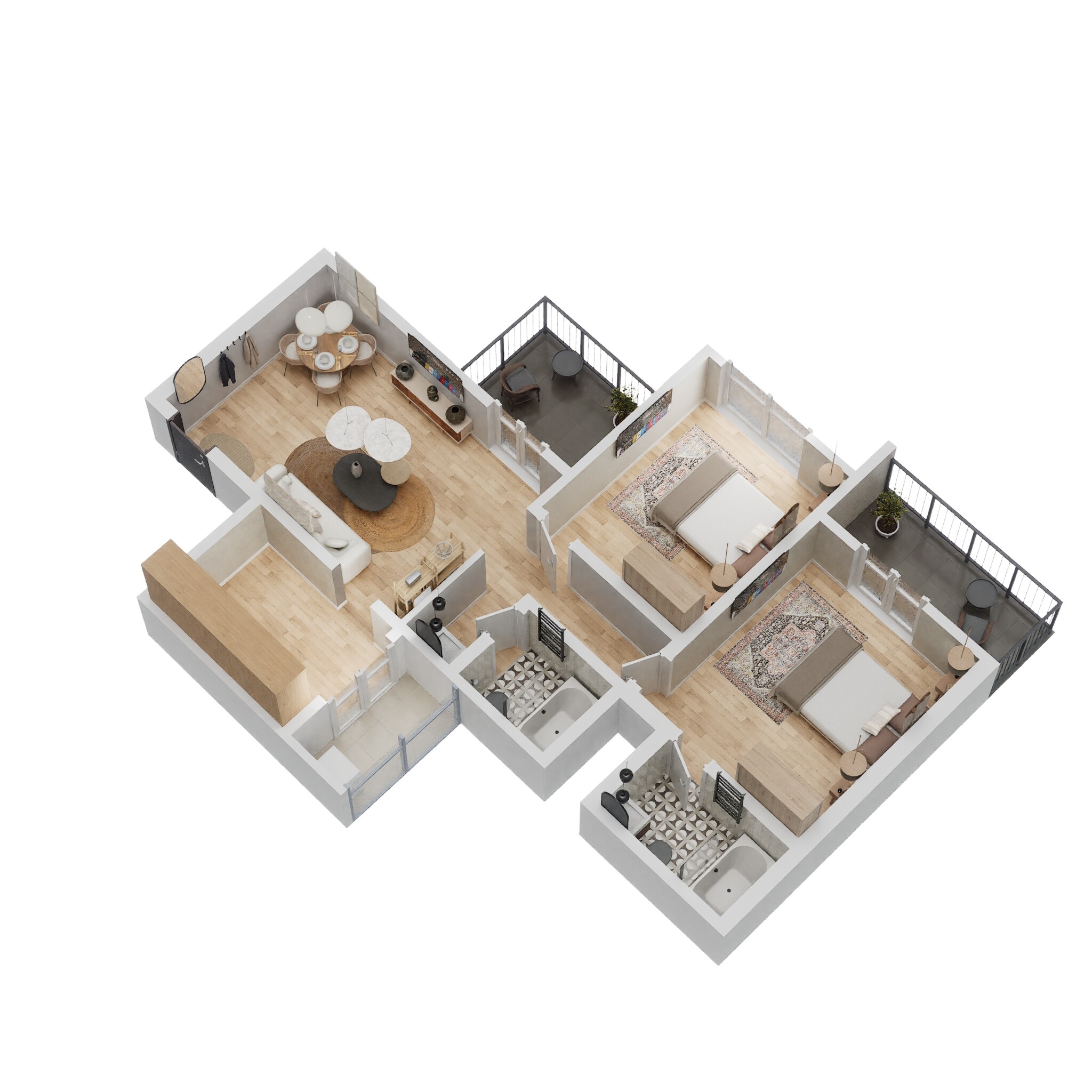 Kolte Patil Aleria 2 BHK Layout