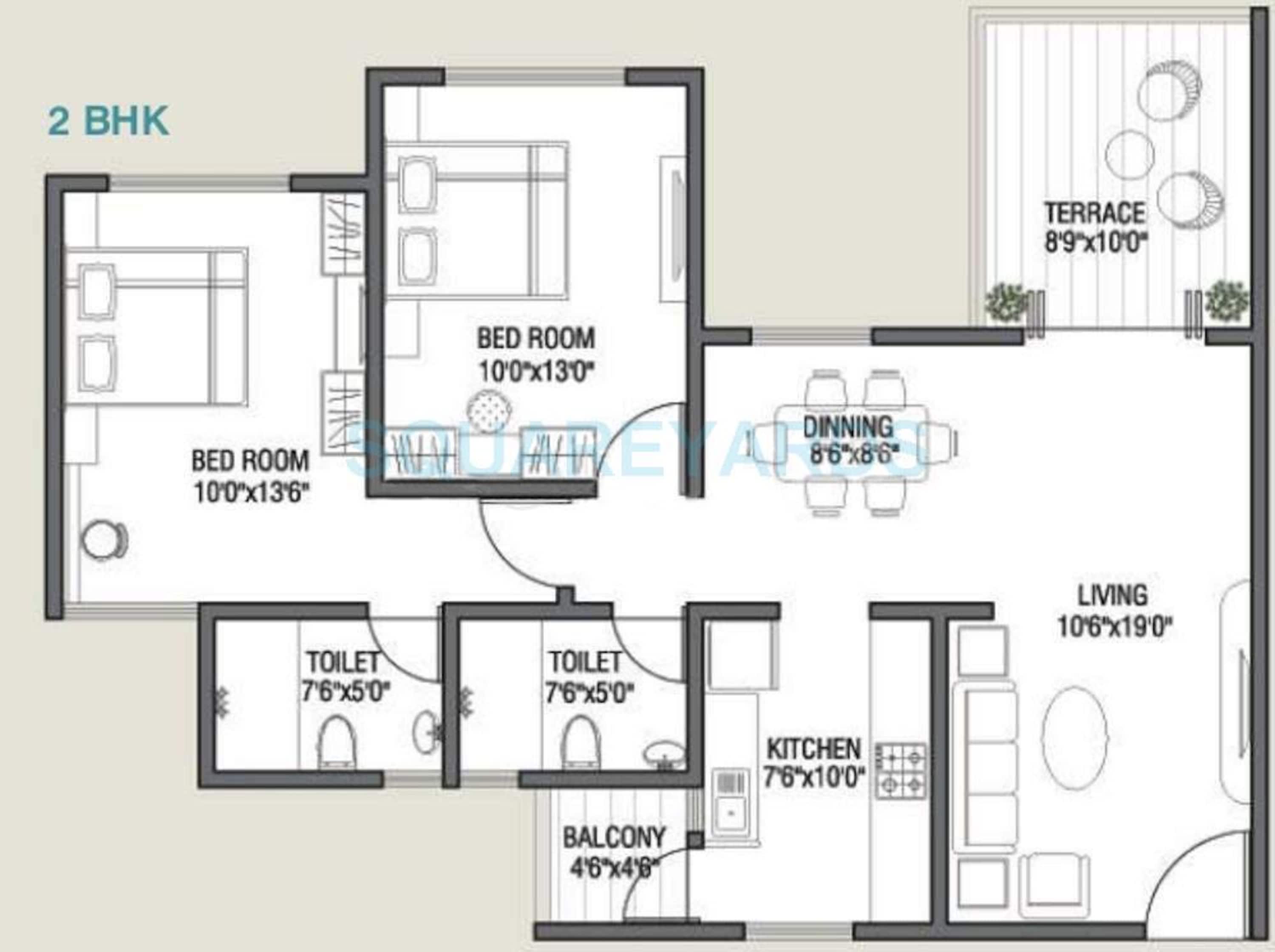 kolte patil cilantro apartment 2bhk 1090sqft 9878