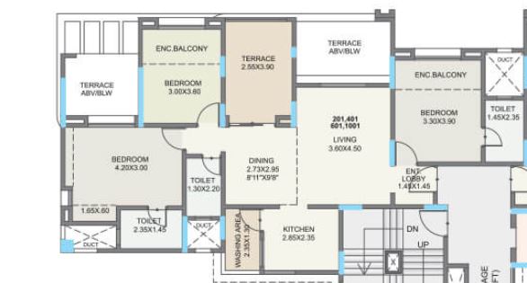 kolte patil green olive apartment 3bhk 1126sqft81