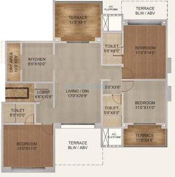  3 BHK Apartment at Kolte Patil Langston, Kharadi – for Sale