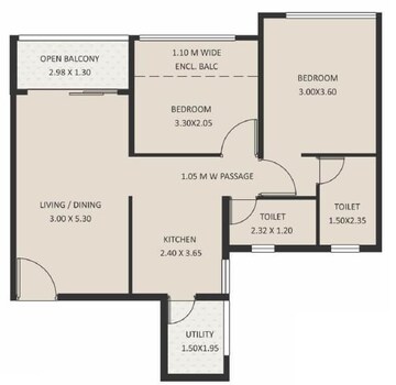  2 BHK Apartment at Kolte Patil Life Republic 16th Avenue Arezo, Hinjewadi – for Rent