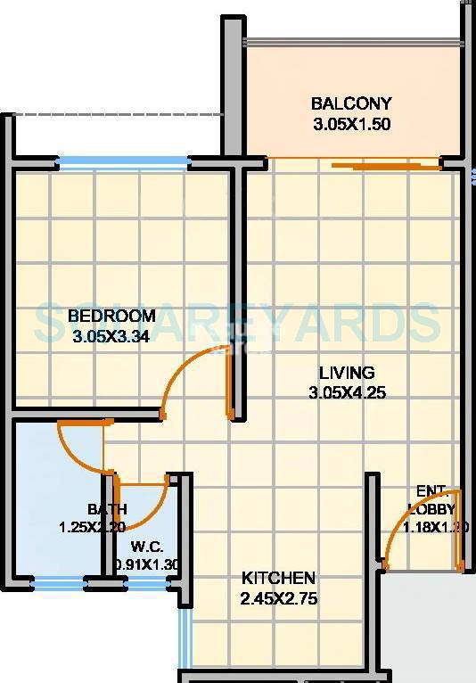 Rental 1 Bedroom 453 Sq.Ft. Apartment in Kolte Patil Life Republic