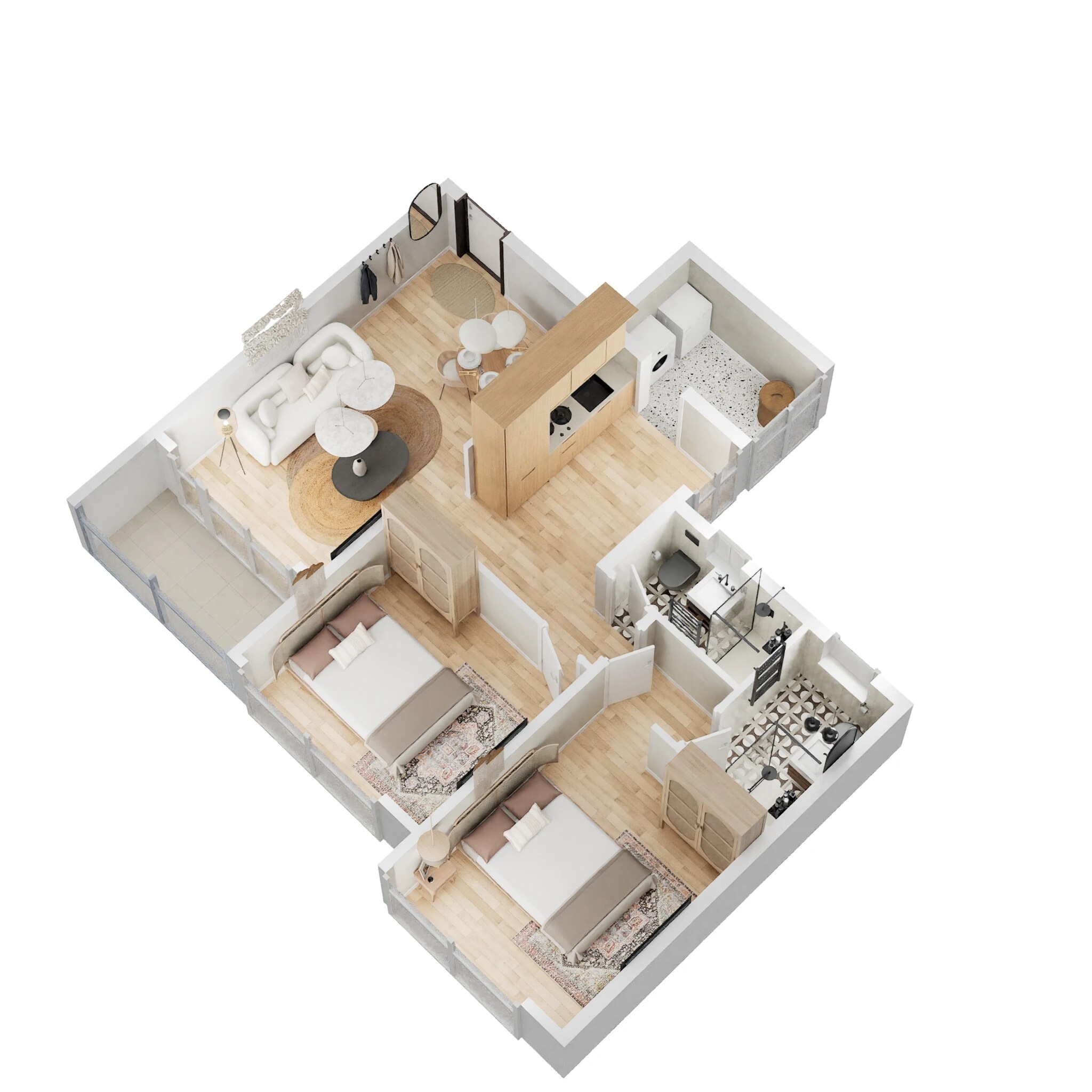 2 BHK 649 Sq. Ft. Apartment