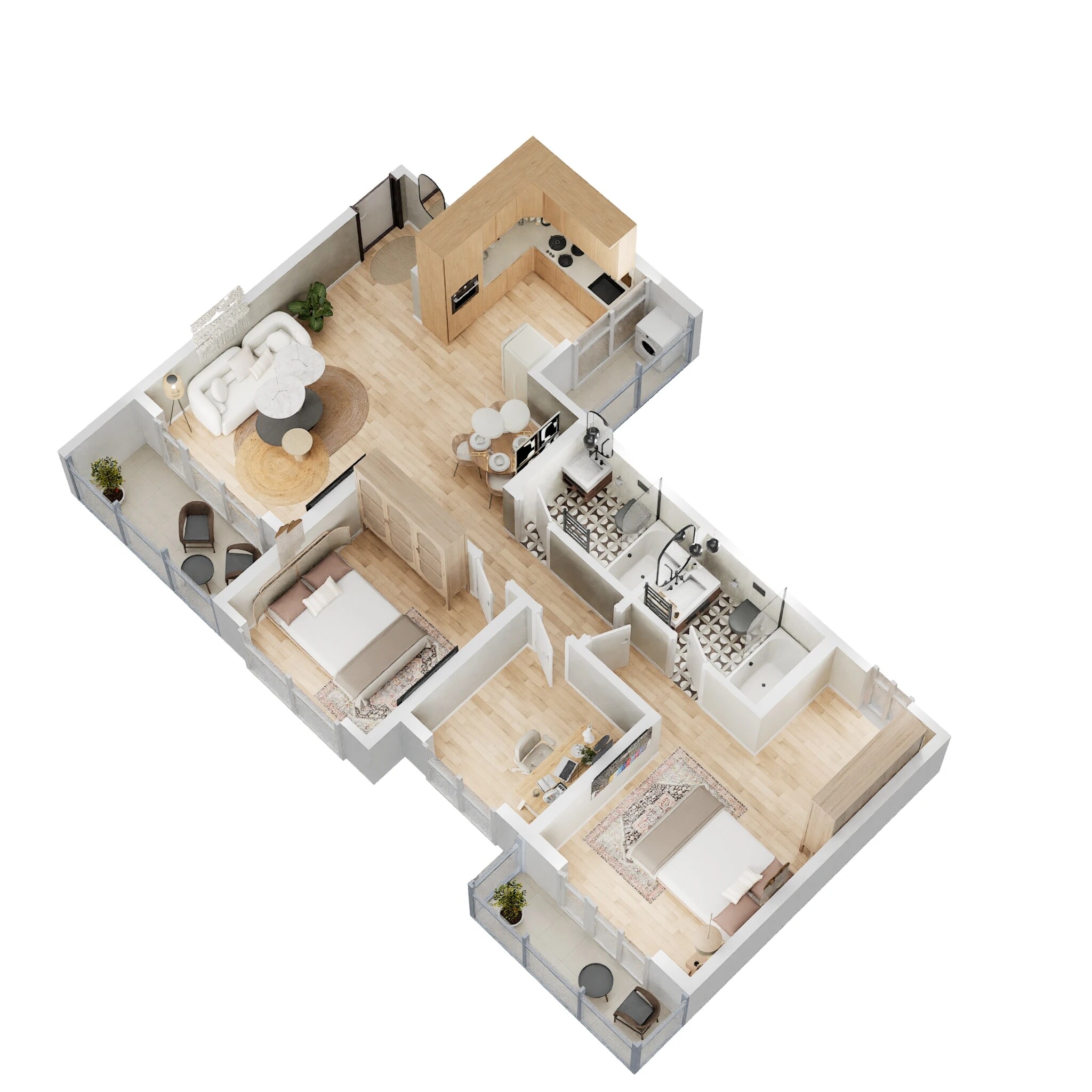 2 BHK 911 Sq. Ft. Apartment