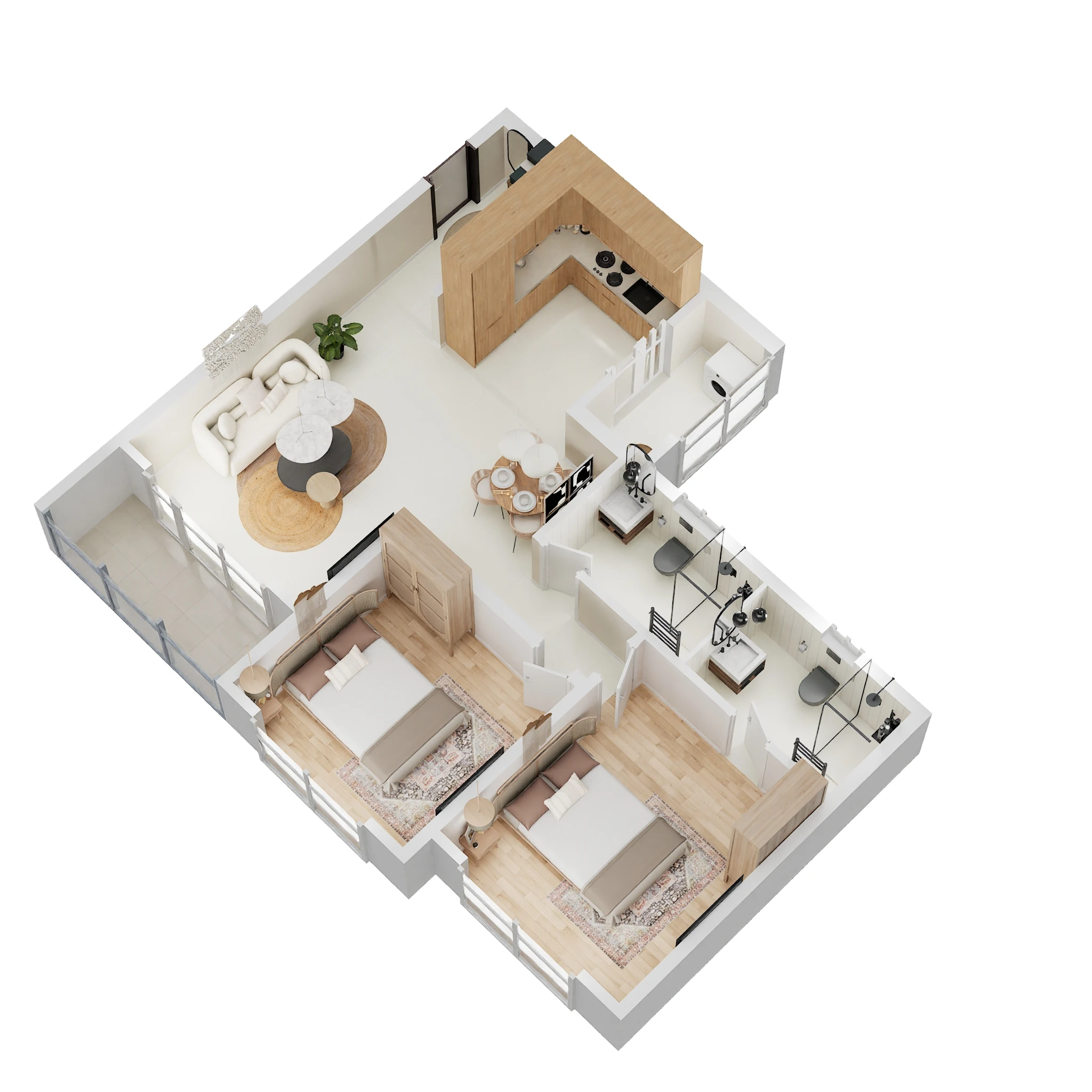 2 BHK 660 Sq. Ft. Apartment in Kolte Patil Life Republic Duet