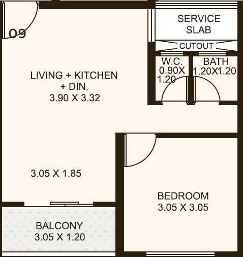  1 BHK Apartment at Kolte Patil Life Republic Oro Avenue, Hinjewadi – for Rent