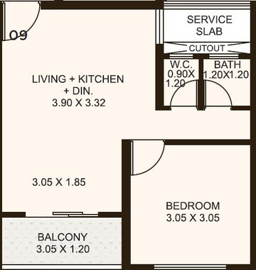  1 BHK Apartment at Kolte Patil Life Republic Oro Avenue, Kasarsai – for Sale