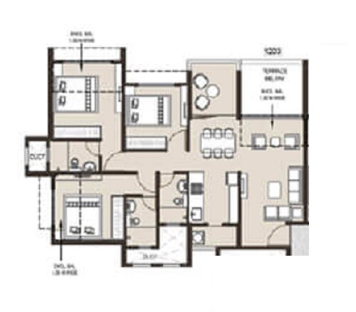  3 BHK Apartment at Kolte Patil Life Republic Sec R7 7th Avenue I, Hinjewadi – for Rent