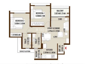  2 BHK Apartment at Kolte Patil Life Republic Universe, Hinjewadi – for Rent