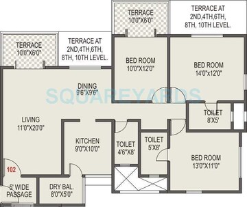  3 BHK Apartment at Kolte Patil Margosa Heights, Mohammadwadi – for Sale
