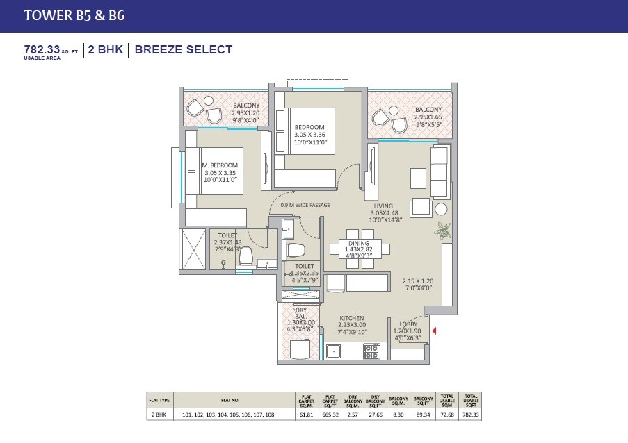 Other, kolte-patil-springshire 2 Bedroom 782 Sq.Ft. Apartment In Wagholi Pune 7508398