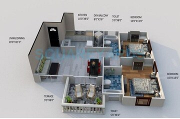  2 BHK Apartment at Kolte Patil Stargaze, Bavdhan – for Rent