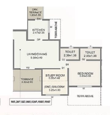  2 BHK Apartment at Kolte Patil Western Avenue, Bhagwan Nagar – for Rent