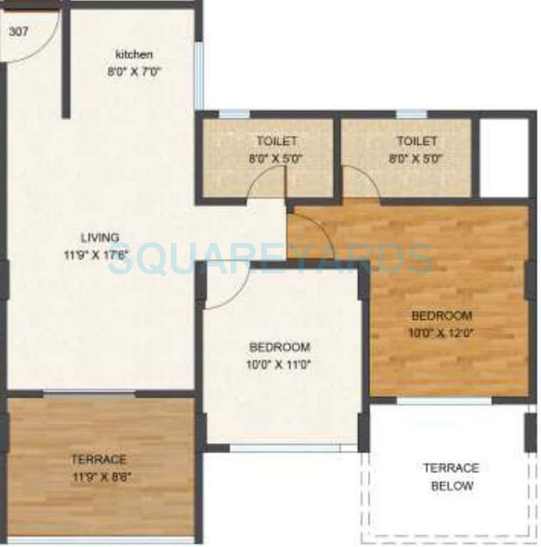 kolte patil xenia apartment 2bhk 985sqft 1